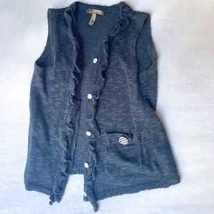 Matilda Jane blue sweater vest cardigan